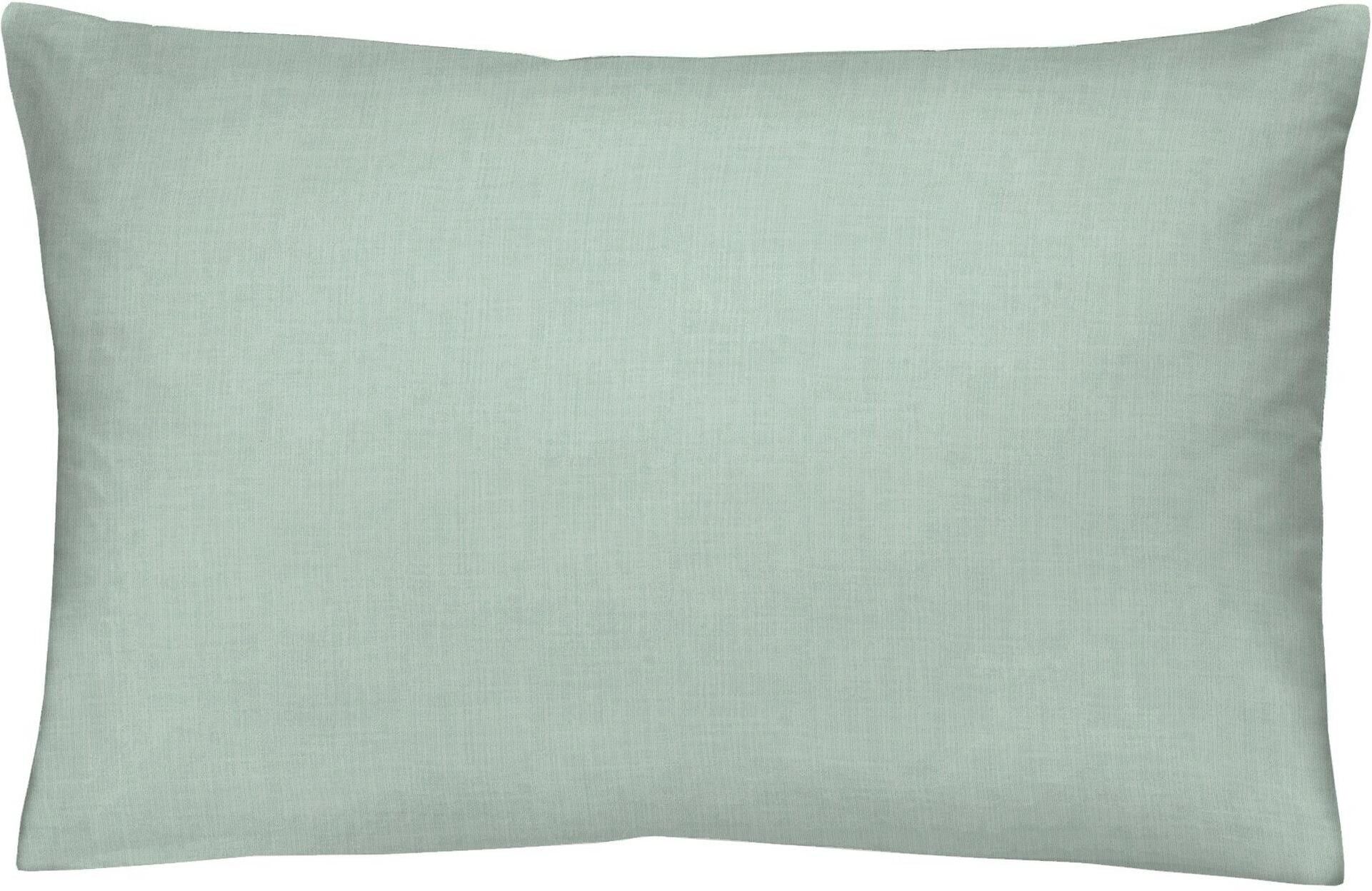 Kissenbezug HOME FASHION "Home Fashion Kopfkissenbezug Halbleinen", grün (jade), B/L: 65cm x 100cm, Kissenbezüge, Kissenbezug jade B/L: 65cm x 100cm