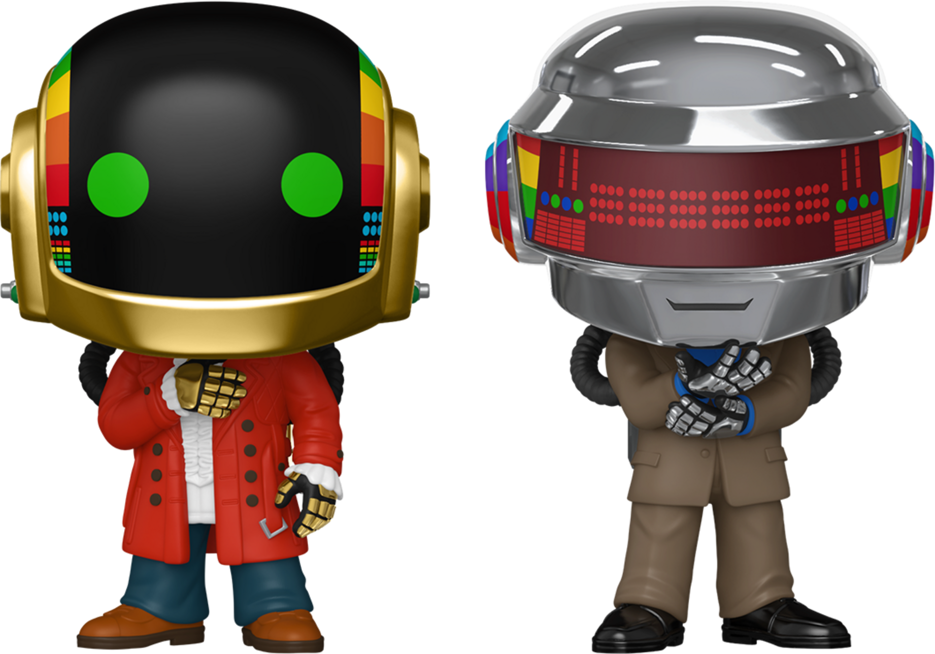 Funko Pop! Rocks Daft Punk Discovery Era 2-Pack - Officially Licensed - Gold/Silver Vinyl Figures