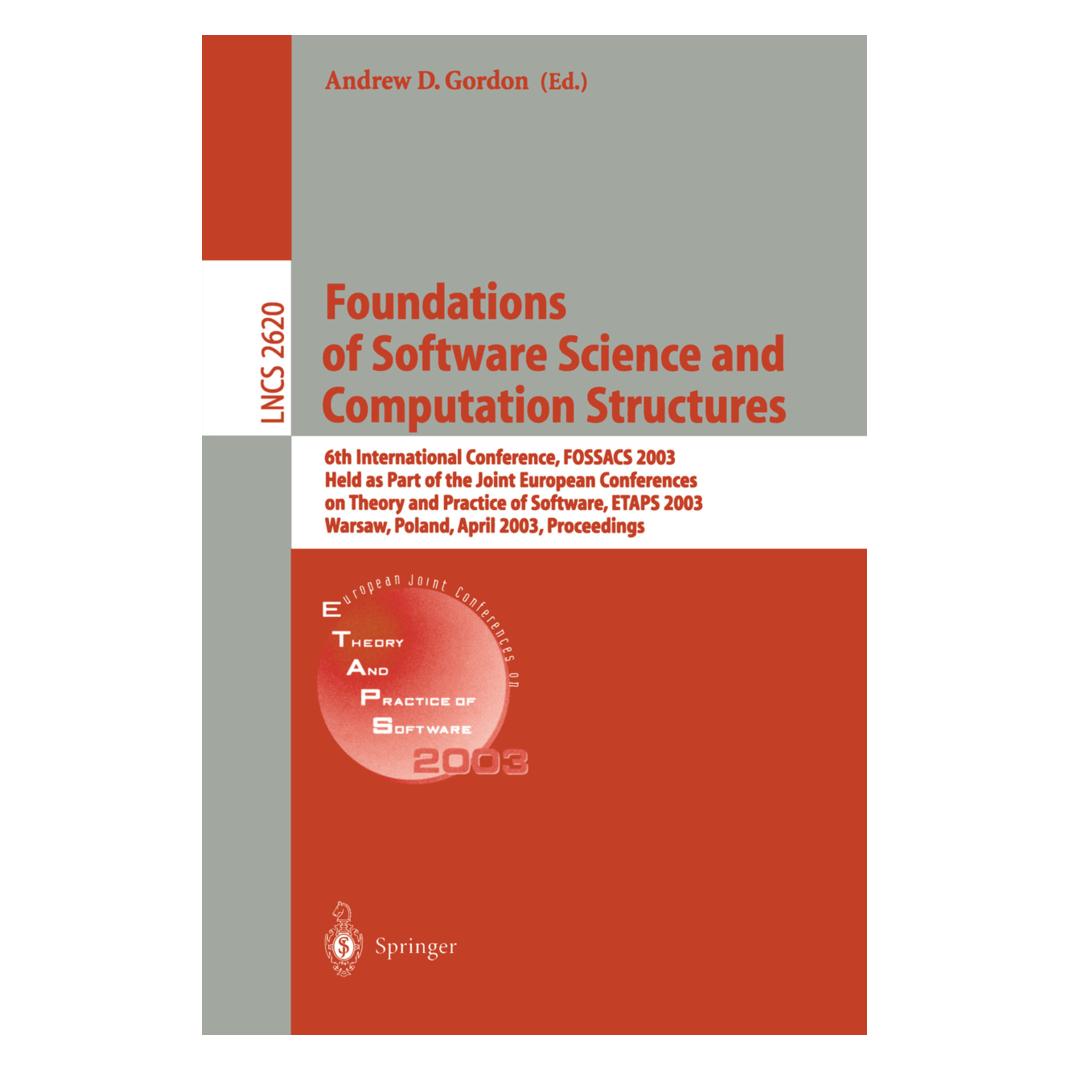 Springer Foundations of Software Science and Computational Structures (Englisch, Softcover, Andrew, Andrew D. Gordon, D Gordon) (55199080)