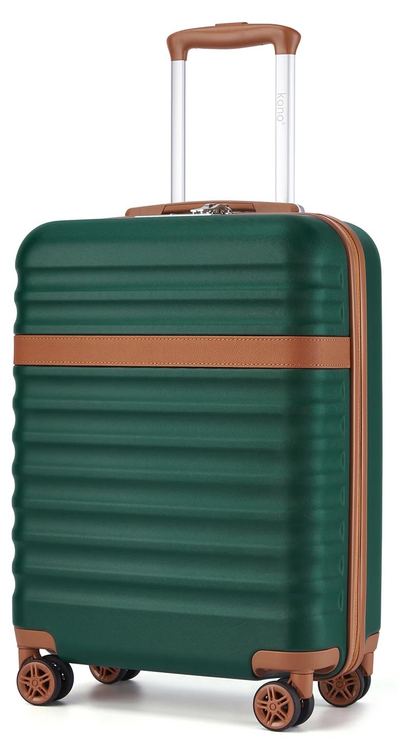 Hartschalenkoffer - Kofferset - ABS + PC - 4 Rollen - TSA-Schloss - 3-teilig M/L/XL, 55/65/75 cm - Grün