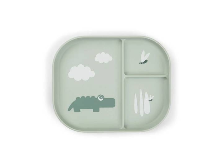 Done by deer Croco foodie kinderbord 18x22 cm Green