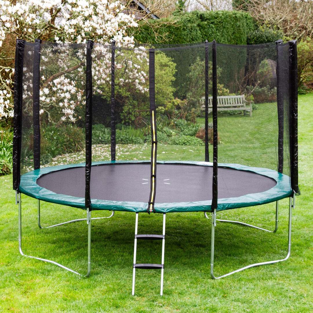 Global Furniture Direct Acrobat Plus 14ft Trampoline Package Green 270cm H X 427cm W X 427cm D