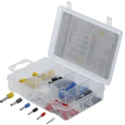 BGS DIY 88176 Sortiment Aderendhülsen isoliert 93 teilig