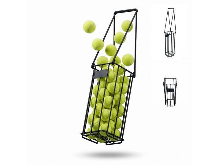 Tennis Korb Metall Schwarz