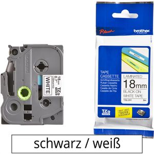 Brother TZe-241 18mm Schriftband P-touch Tape weiß