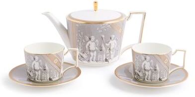 Wedgwood Renaissance Grey Teapot & Teacup Set