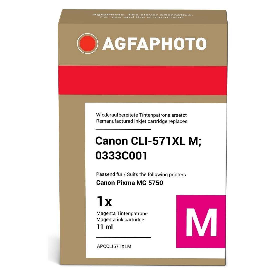 Agfaphoto Ink, Magenta CLI-571XL (M) (APCCLI571XLM)
