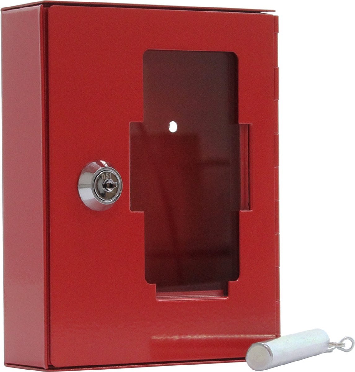 Rottner Noodsleutelkast Greta K1 met hamer en cilinderslot, 15 x 12 x 3,8 cm