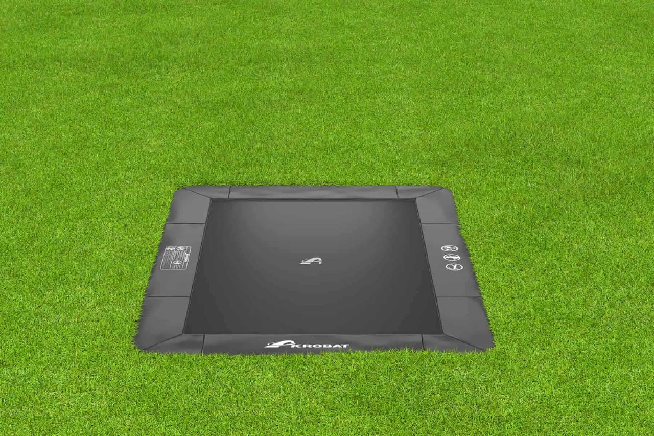 Akrobatische Trampolin, flach, 380x250 cm, Anthrazit