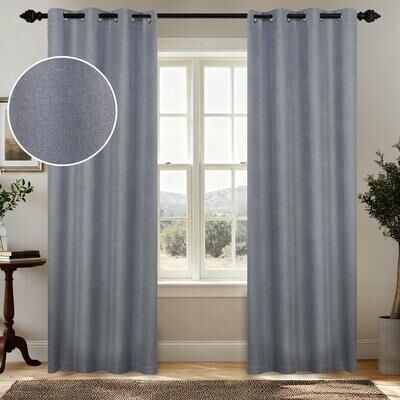 Superior Nyan 100% Blackout Grommet Curtains, Set of 2 Panels