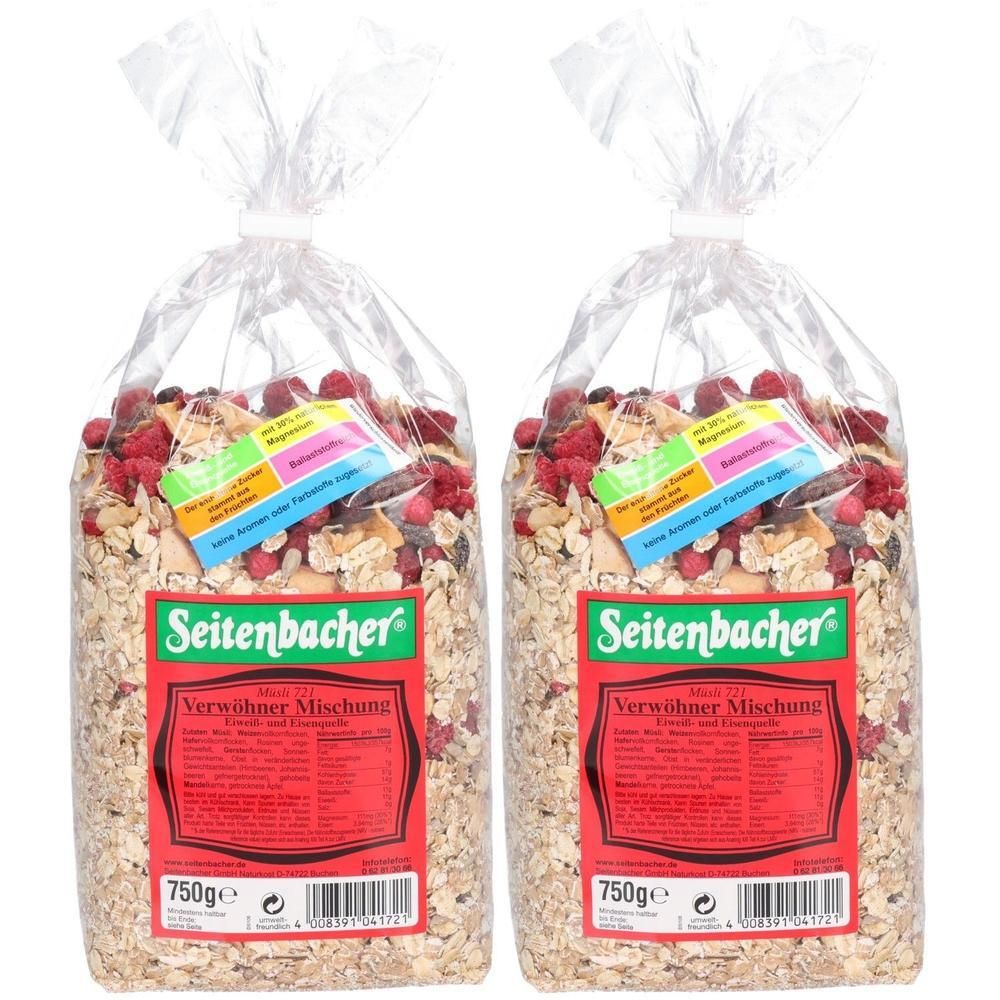 Seitenbacher Sb.-Verwöhner-Mischung 2x 2x750 g Müsli