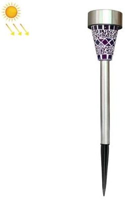 Everyday Crate Solar Mosaic Garden Wall Lights IP65 Waterproof LED Pathway Decor purple
