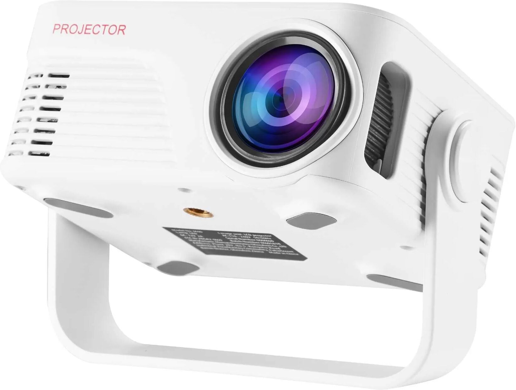 INF Tragbarer Heimprojektor mit WLAN & 3D-Unterstützung, 1080P-Dekodierung Weiß