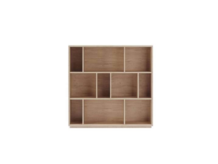 Bibliothèque en mélaminé chêne 117x119x32 cm