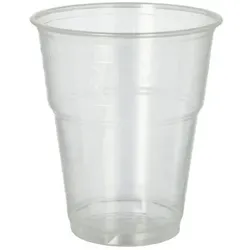 2240x PLA-Becher, Kaltgetränkebecher, `pure` 0,3 l glasklar mit Schaumrand Plastikbecher