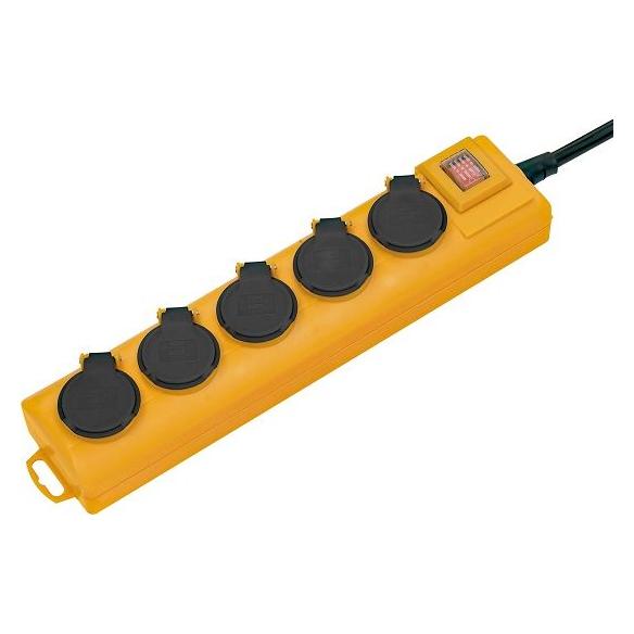 Brennenstuhl Steckdosenleiste IP44 für F, B, PL, CZ, 5-fach (CEE 7/5, 2 m) (1159904225)