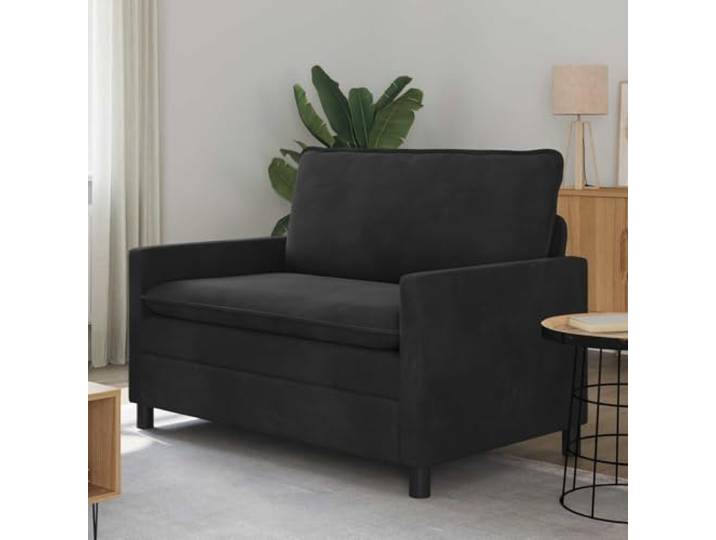 ZQQLVOO Sofa Schwarz 126 x 81 x 87,5 cm Samt Metallrahmen, Ergonomisches Design, Pflegeleicht, Für Wohnzimmer