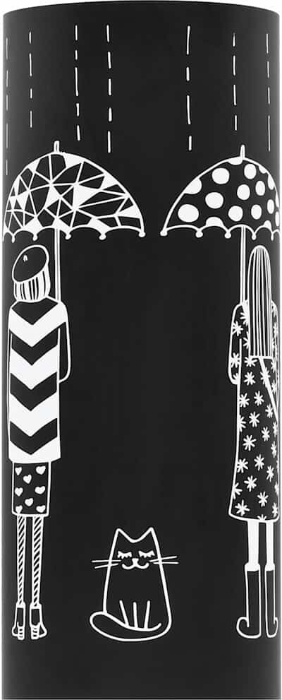 vidaXL Porte-parapluie Femmes Acier Noir