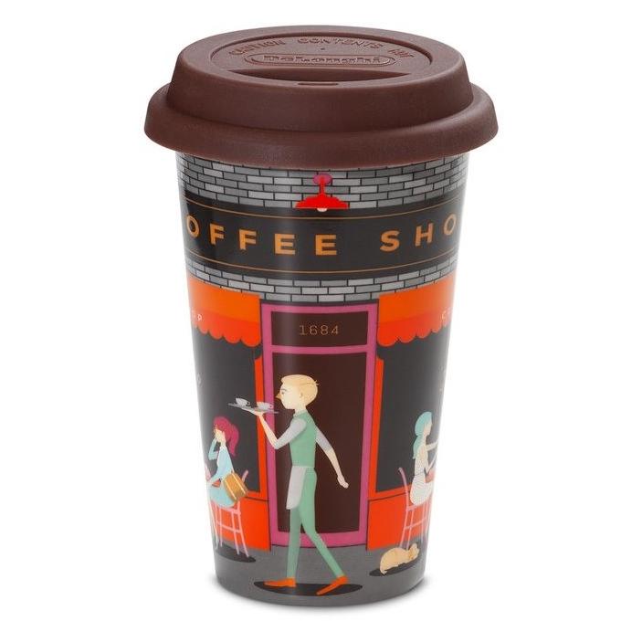 De'Longhi Thermalmug Blu Coffee Shop DLSC066 Doppelwandige Thermosflasche (0.30 l) (DLSC066)