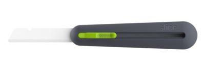 SLICE Industrie-Cuttermesser, für Links-/Rechtshänder, Auto-Klingenrückzug, Umhängeöse, Klinge wechselbar, Kunststoff, anthrazit
