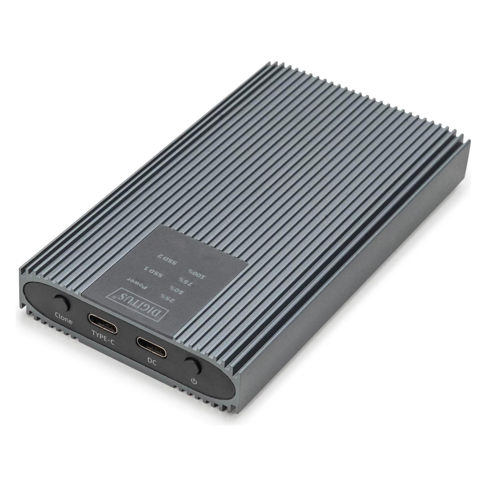 Digitus USB M.2 NVMe Clonestation, SSD, NVMe, 20Gbits, USB 3.2 Gen2, Aluminium, toolfree (M.2) (DA-71559)