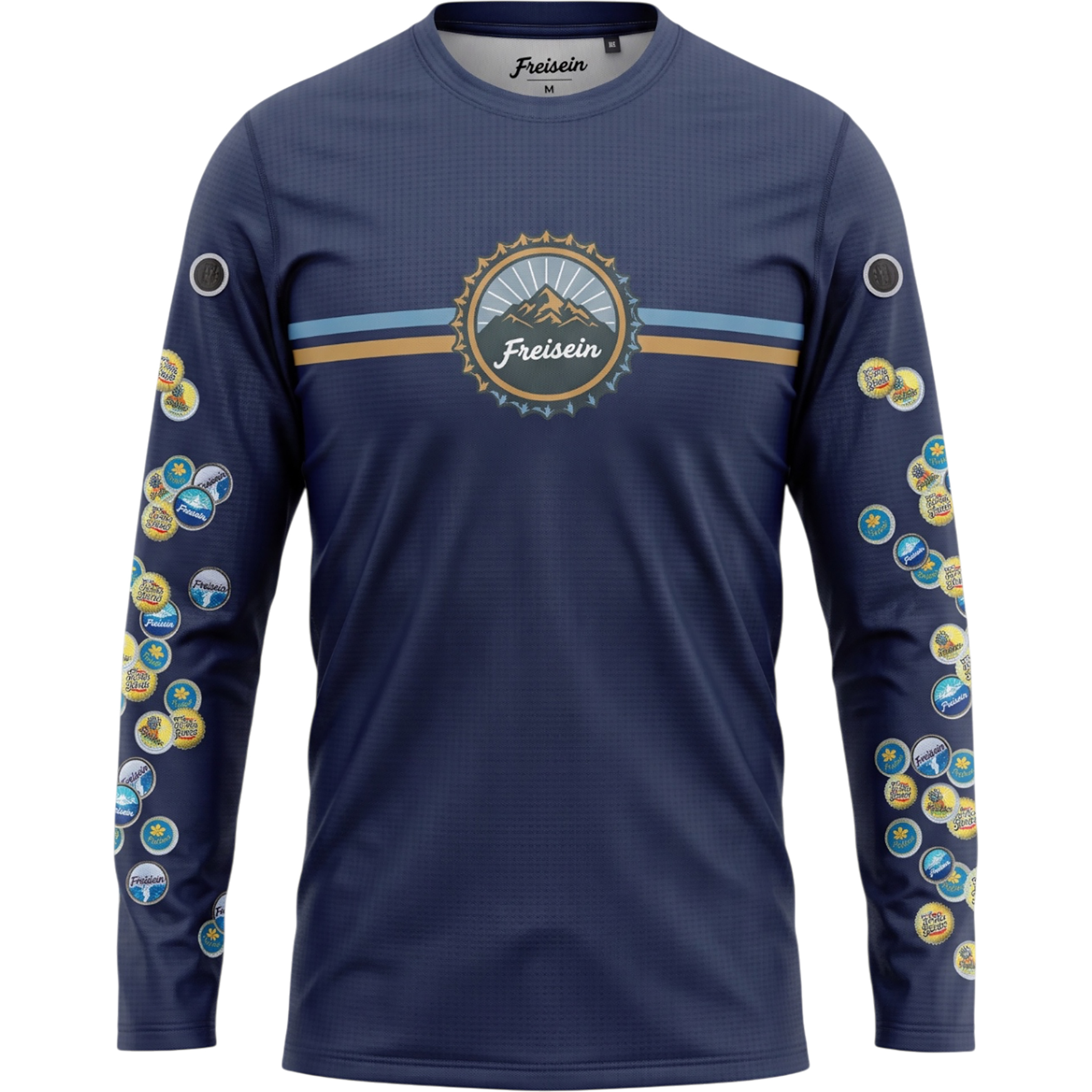 FreiSein CorkMaster Herren Longsleeves blau Größe XXL Lifestyle Elastisch