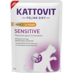 Kattovit Sensitive Pastete mit Huhn, 85g Beutel
