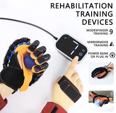 Uplifted Finds Electric Finger Rehabilitation Robot Training Glove For Stroke And Hemiplegia Therapy m left No Bracelet