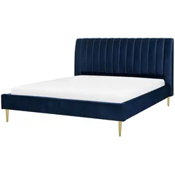 POLSTERBETT 180/200cm Marineblau Marville