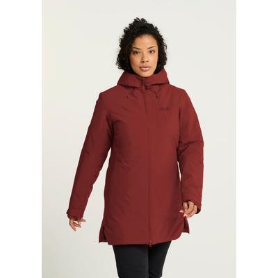 Winterjacke JACK WOLFSKIN "HEIDELSTEIN 2 INS JKT W", Damen, Gr. XXL (48), rot (merlot), Obermaterial: 100% Polyester. Futter: 100% Polyester. Füllung: 100% Polyester, Jacken Winterjacke, mit Kapuze, wärmende Steppung, wasserdicht, isolierte...
