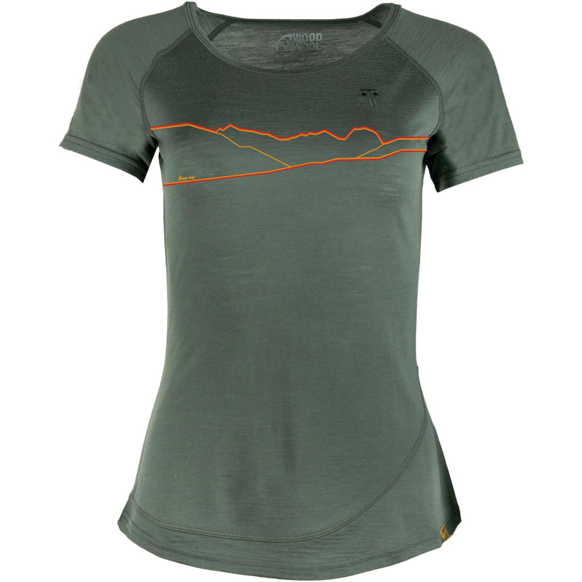 Grüezi Bag Woodwool T-shirt Lady Kira Hometown bayberry green (3003) XS 2261-3003-XS
