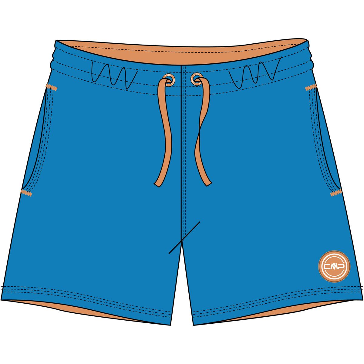 CMP KID Shorts cyano (L755) 140 3R50024-L755-140
