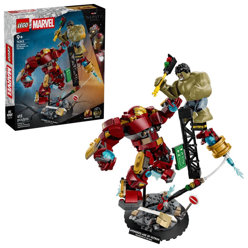 LEGO Marvel 76343 Super Heroes Duell der Giganten: Hulkbuster vs. Hulk