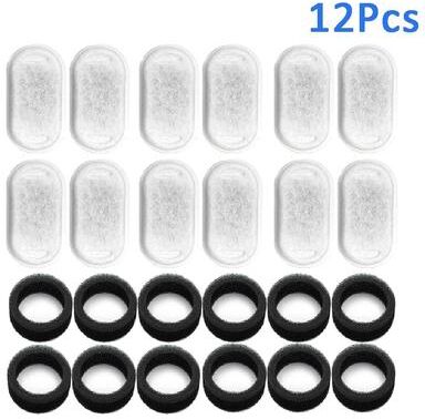 Inspired Living PetPure Replacement Filter Set For 3.2L Cat Water Fountains 12pcs