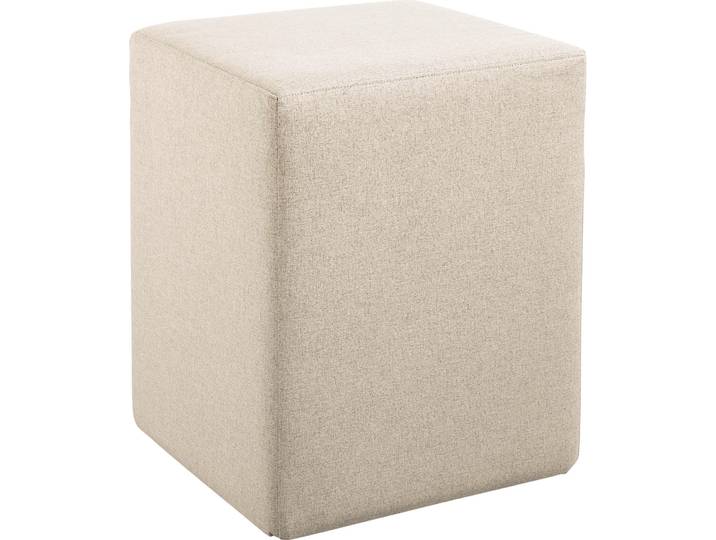 Polsterhocker MAINTAL Kieferwald , beige (creme, natur), Struktur (100% Polyester), Hocker, Polsterhocker, eckig, Stoffbezogen