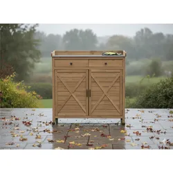 Dazikemo Gartenschrank braun 103,5 x 102,4 x 52,5 cm