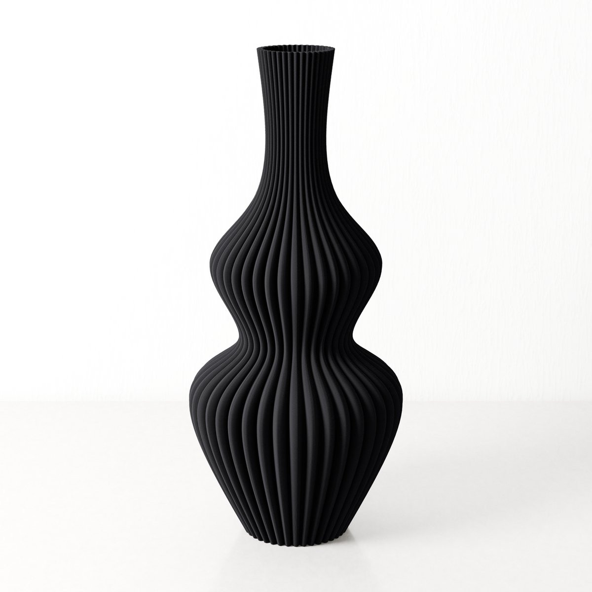 Fleuriek Moderne Vaas - Zwart - Hoogte: 40 cm