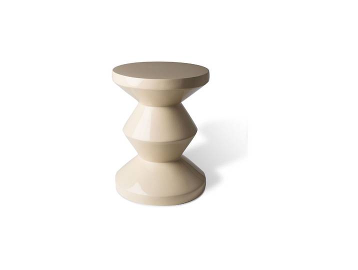 Table d'appoint beige Zig Zag