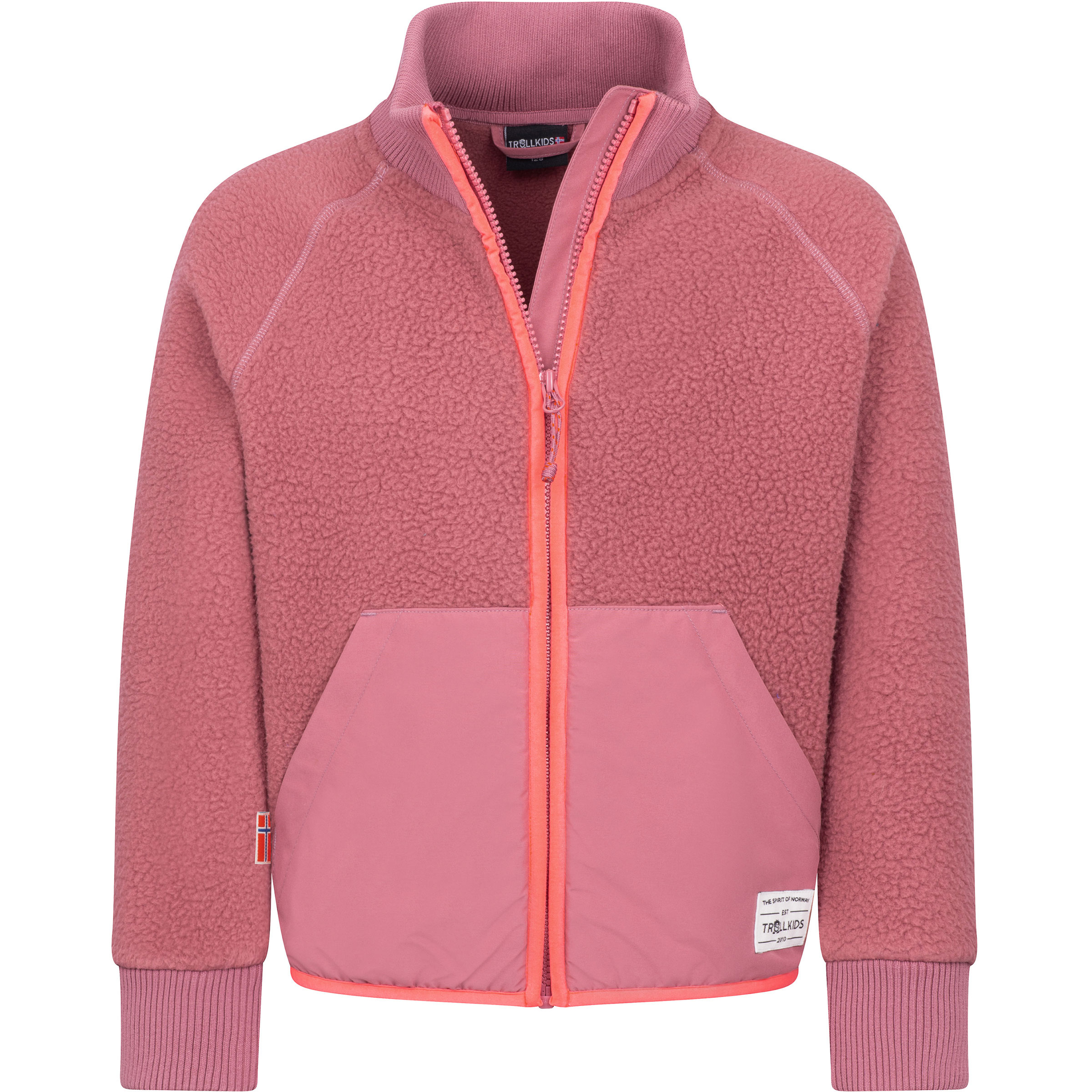 Trollkids Vega Kinder Fleecejacke rosa Größe 122 Lifestyle Elastisch