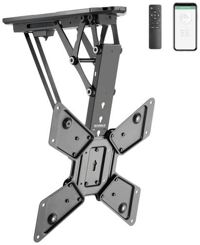 SpeaKa Professional SP-TVCM-510 TV-Deckenhalterung 58,4cm (23") - 139,7cm (55") elektrisch motorisiert, Neigbar, App-Steuerung