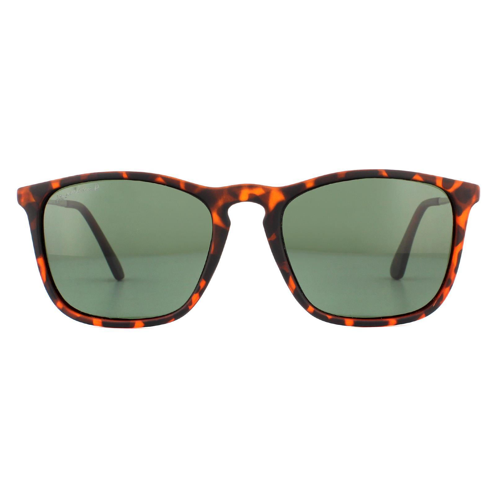 Montana Sonnenbrille MP34 B Braun Schildkröte Rubbertouch G15 Grün Polarisiert
