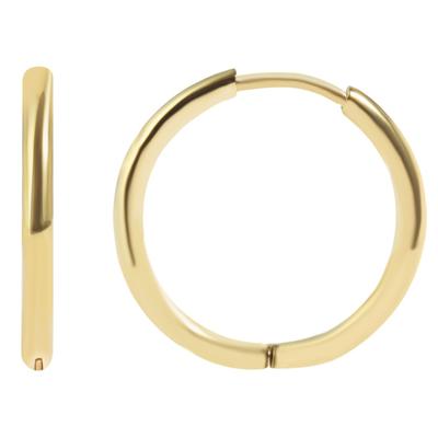 Klappcreolen ADELIA´S "Ohrringe – Klappcreole aus Edelstahl", Damen, Gr. Damen, Edelstahl, gold, Ohrringe Klappcreolen, Ein kleines Geschenk mit großer Wirkung