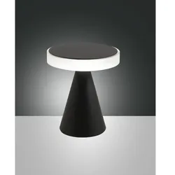 Fabas Luce LED Tischleuchte NEUTRA, 20cm, 8W 3000K 720lm, Metall / Acryl, mit Touch-Dimmer, Schwarz FAB-3386-34-101