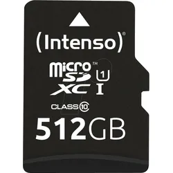 INTENSO 3423493 - MicroSDXC-Speicherkarte 512GB, Intenso Class 10, UHS-1