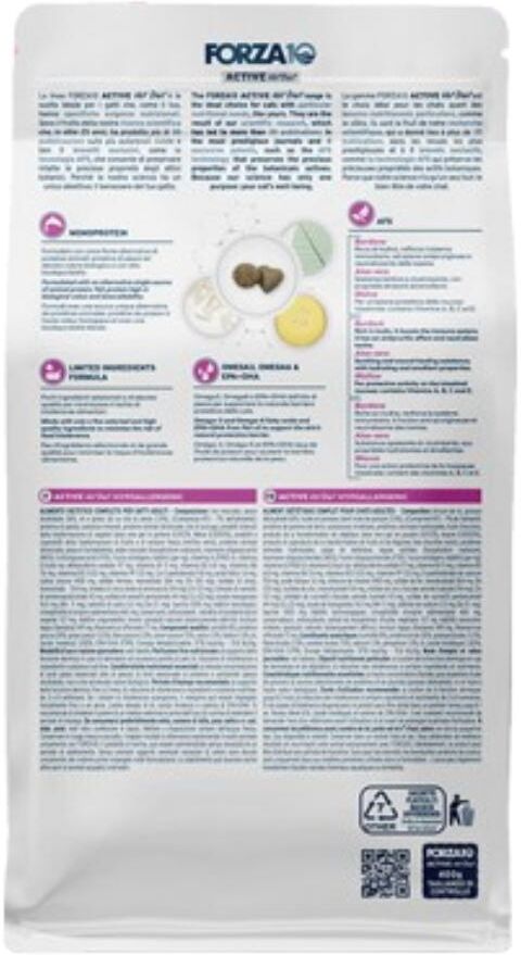 Forza10 Cat Active Vet Diet Hypoallergenic con Pesce 400G