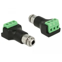 Adapter Klinkenbuchse 3,5 mm zum Einbau - Terminalblock 3 Pin