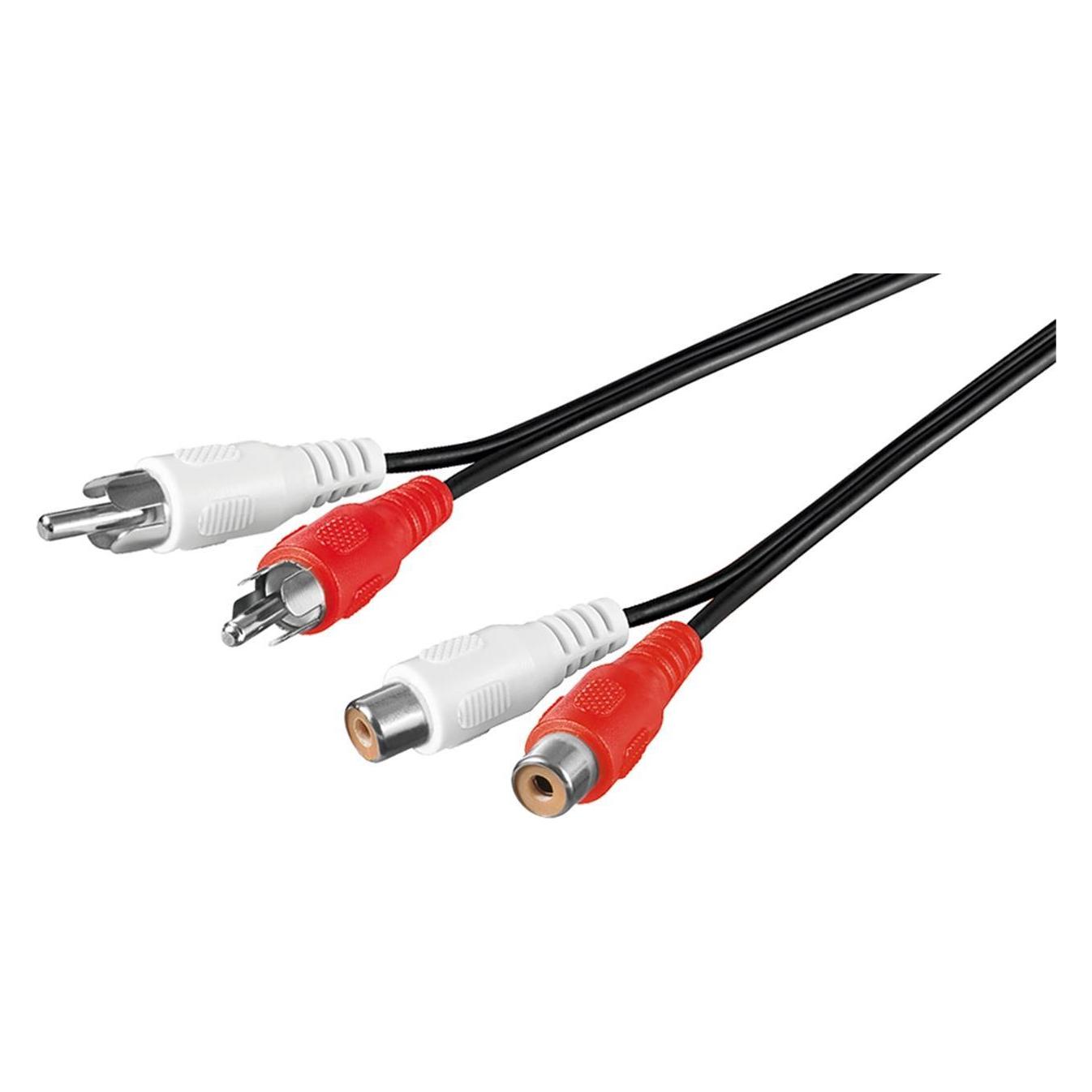 Goobay Stereo Verlängerungskabel 2x Cinch (10 m, Cinch Kabel) (50437)
