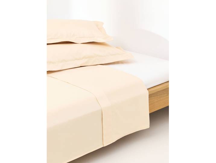 Drap plat en satin de coton Premium