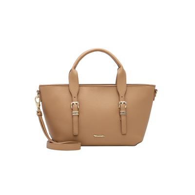 Shopper TAMARIS "Shopper TAS Mareen", Damen, Gr. B/H/T: 37cm x 18cm x 10cm 0, beige (sand 420), Polyester, Taschen Shopper