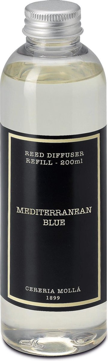 Cereria Mollà 1899 Refill Mikado Geurstokjes navulling Mediterranean Blue 200ml